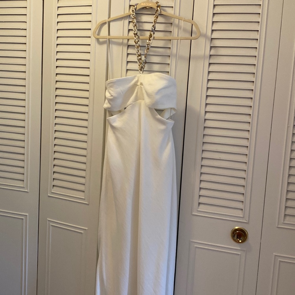 White Zara MIDI Dress New With Tags